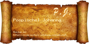 Pospischel Johanna névjegykártya